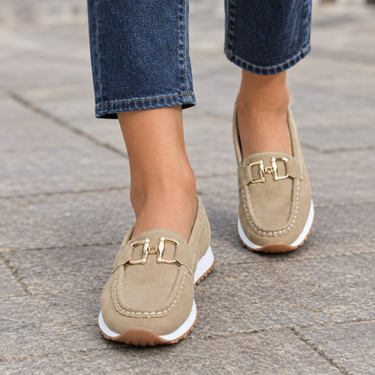 Mocasines Cómodos para Mujer – Beige