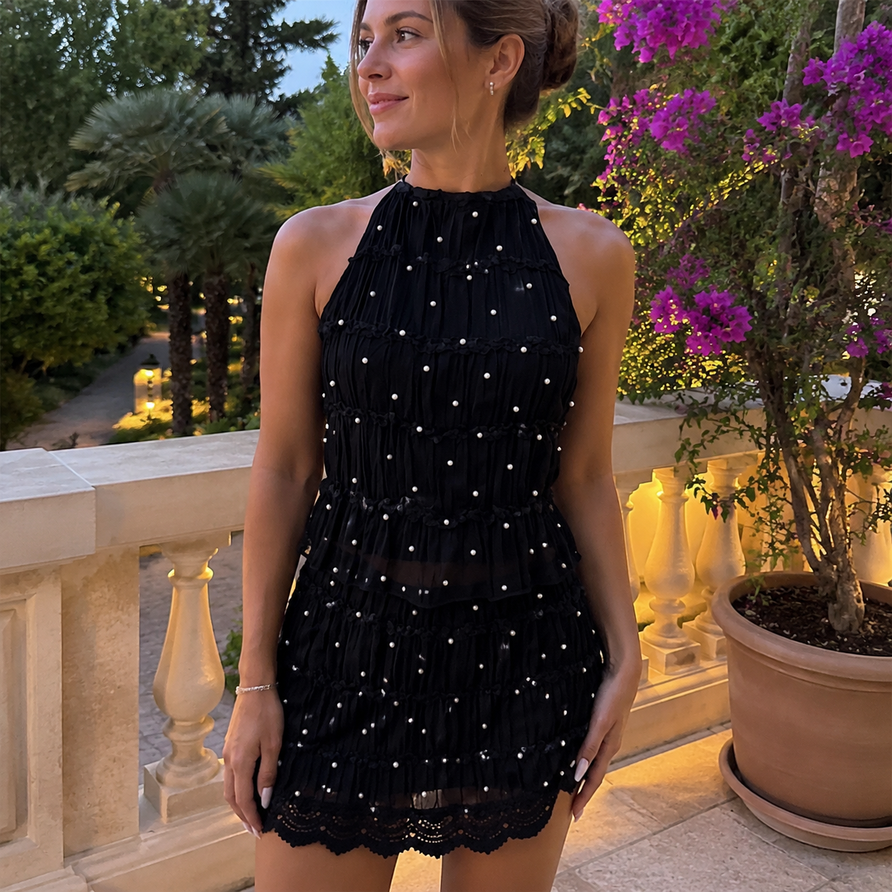 Conjunto negro perla
