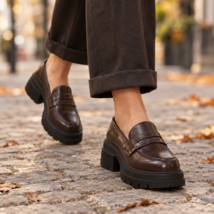 Mocasines con Plataforma Marrón - portada