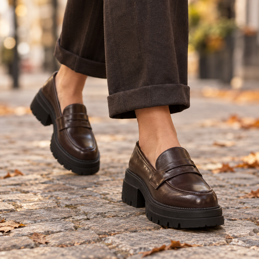 Mocasines con Plataforma Marrón - portada