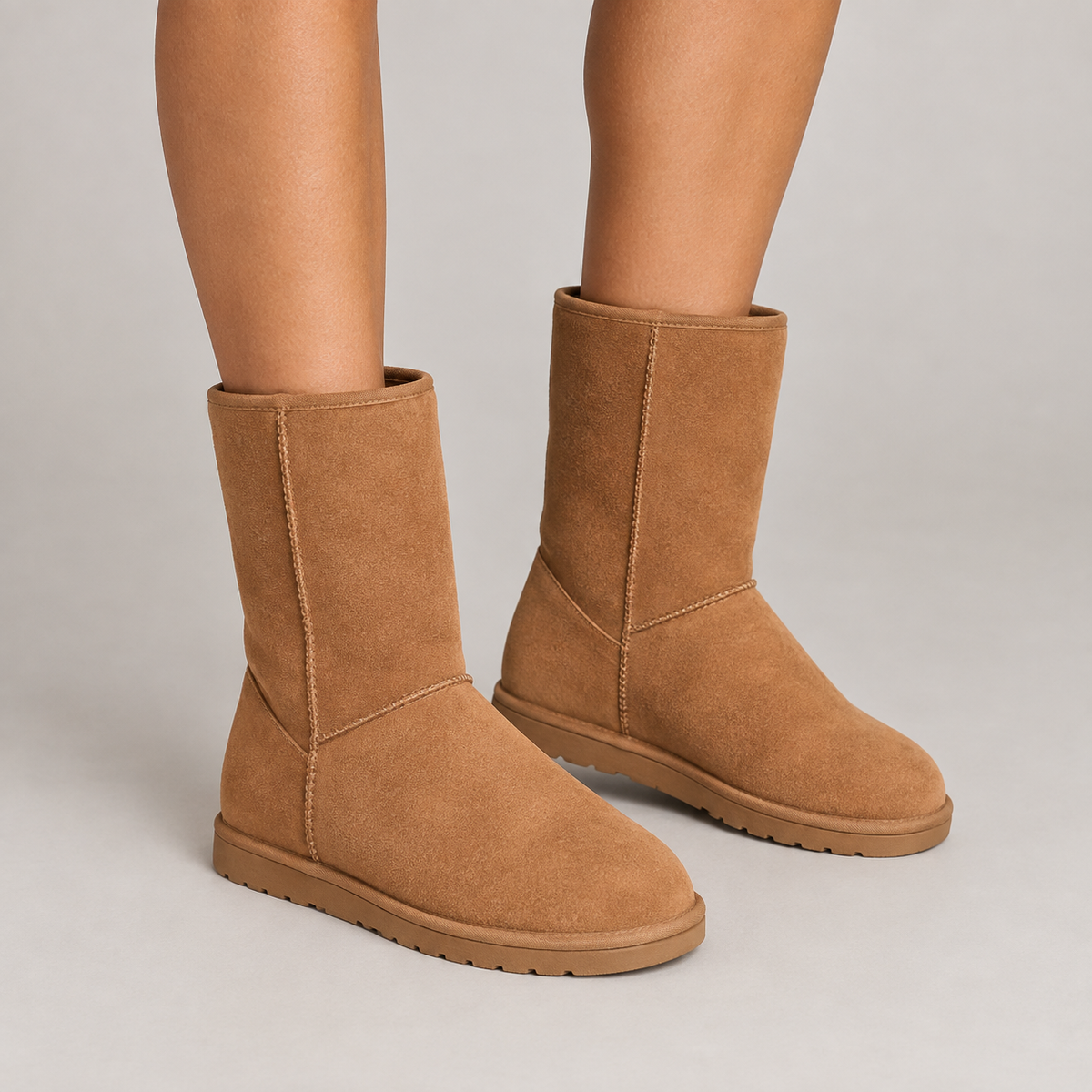 Botas de Nieve Planas beige lifestyle v2 sin pelo