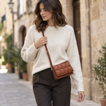 Bolso Bandolera Pequeño Caqui oscuro