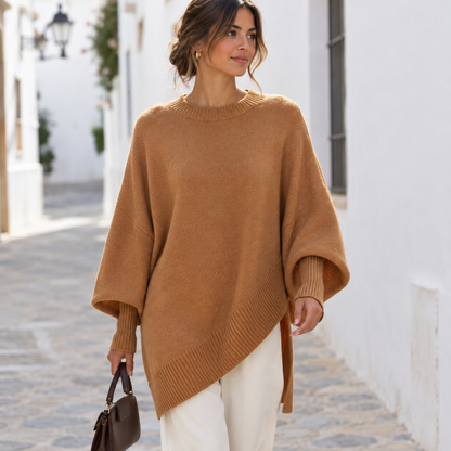Jersey Oversize Largo para Mujer – Camel