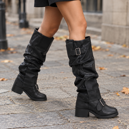 Botas Altas Moteras Negro - portada