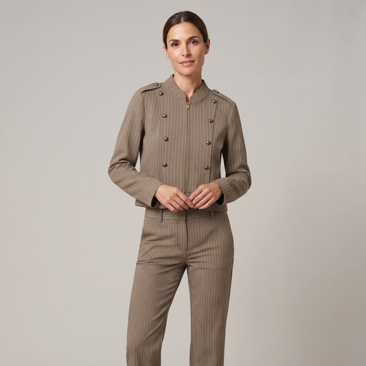 Conjunto chaqueta y pantalón rayas completo v2